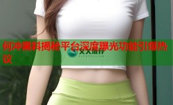 何冲黑料揭秘平台深度曝光功能引爆热议