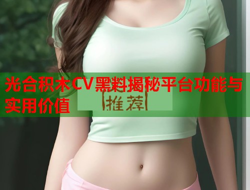 光合积木CV黑料揭秘平台功能与实用价值  第1张